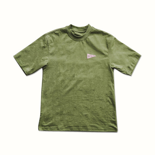 Face Graphic Tee (Green/Pink) image 1