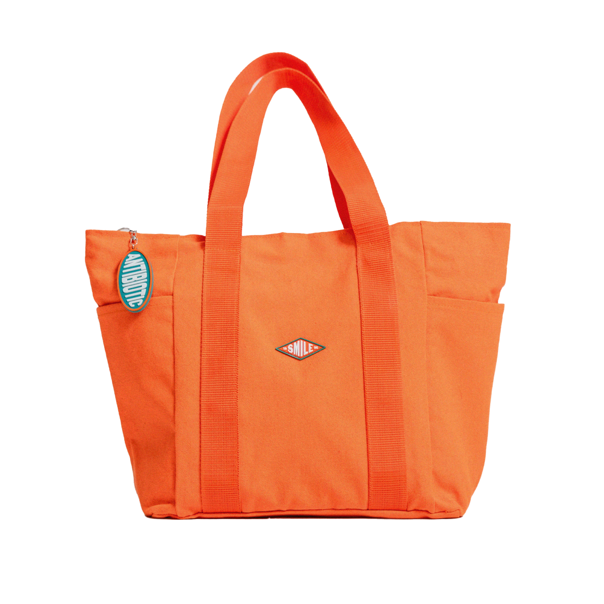 Smile Badge Multi-Pocket Tote Bag image 0