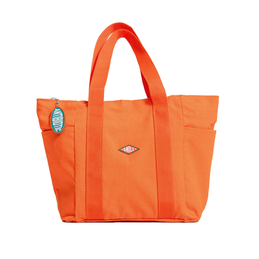 Smile Badge Multi-Pocket Tote Bag image 0