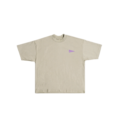 Flag Puff Graphic Box Tee (Taupe) image 0
