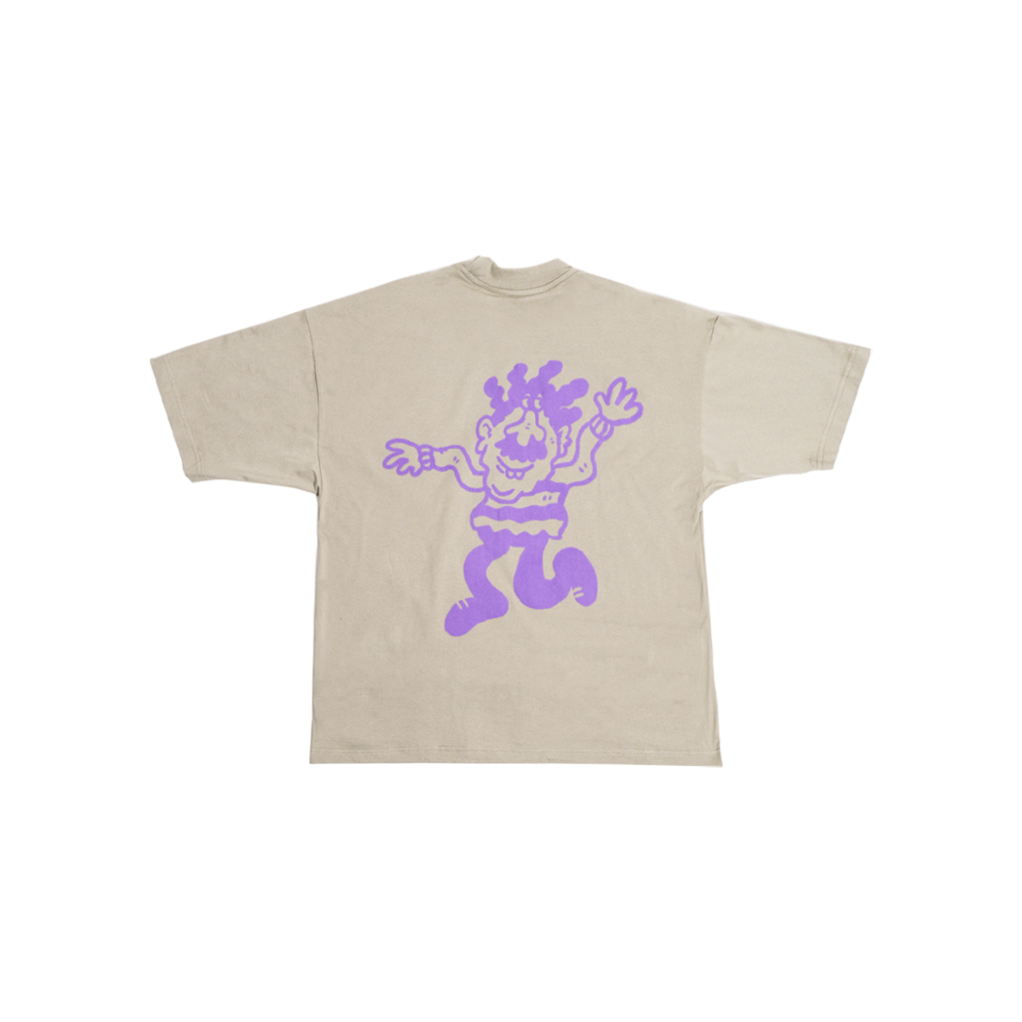 Flag Puff Graphic Box Tee (Taupe) image 1