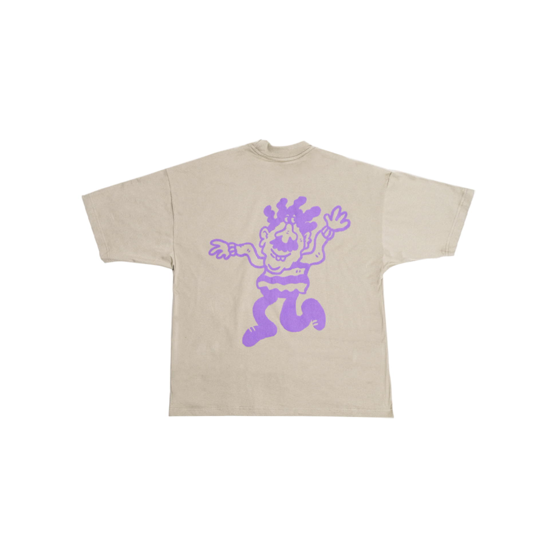 Flag Puff Graphic Box Tee (Taupe) image 1