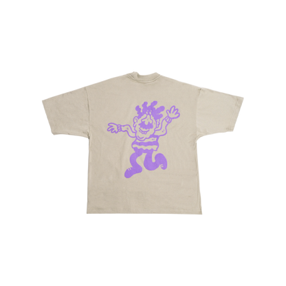Flag Puff Graphic Box Tee (Taupe) image 1